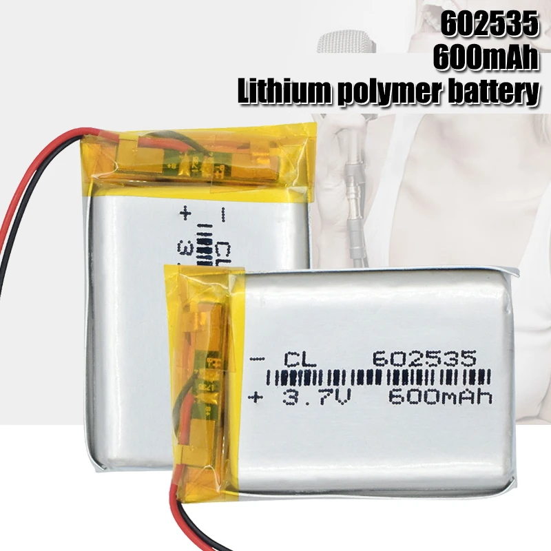 Supply lithium battery lithium polymer Rechargeable battery 602535 600 mah 3.7V For MP3 MP4 MP5 GPS PSP MID Bluetooth Headset Rechargeable Lithium Batteries