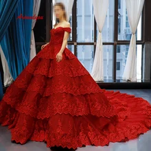 Красное Кружевное бальное платье Пышное размера плюс, платье для выпускного вечера, красивое маскарадное платье 16 vestidos de 15 anos