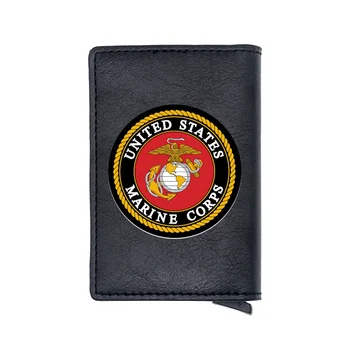

Digital Printing United States Marine Corps Card Holder Wallets RFID Fashion Men Women Black Money Bag Male Short Purse