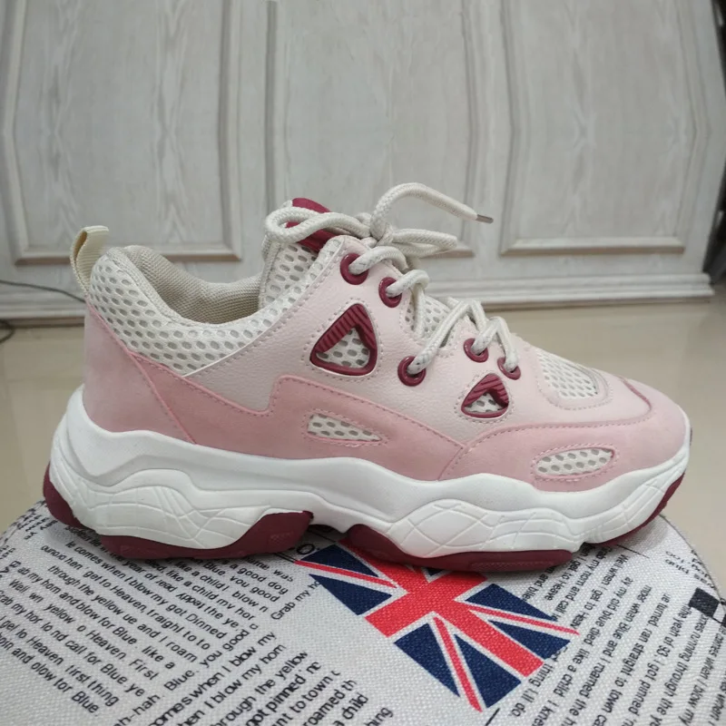 

Sneakers Mesh Womens Trainers shoes Women's Heels Platform Woman 2020 Summer Shoes Woman-shoes Breathable Running Thick New