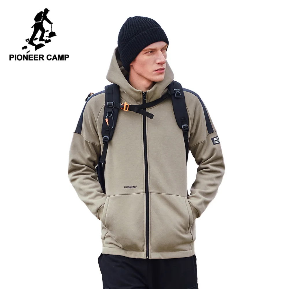 Pioneer Camp 2020 Mens Jackets and Coats Winter Warm Fleece Thick Hooded Black Khaki Men's Jacket AJK908159 Pioneer Camp 2020 Mens Jackets and Coats Winter Warm Fleece Thick Hooded Black Khaki Men's Jacket AJK908159