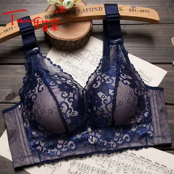 

Large Size Bras for Women Sexy Full Cup Underwear Plus Size Bra Lace Seamless without steel ring