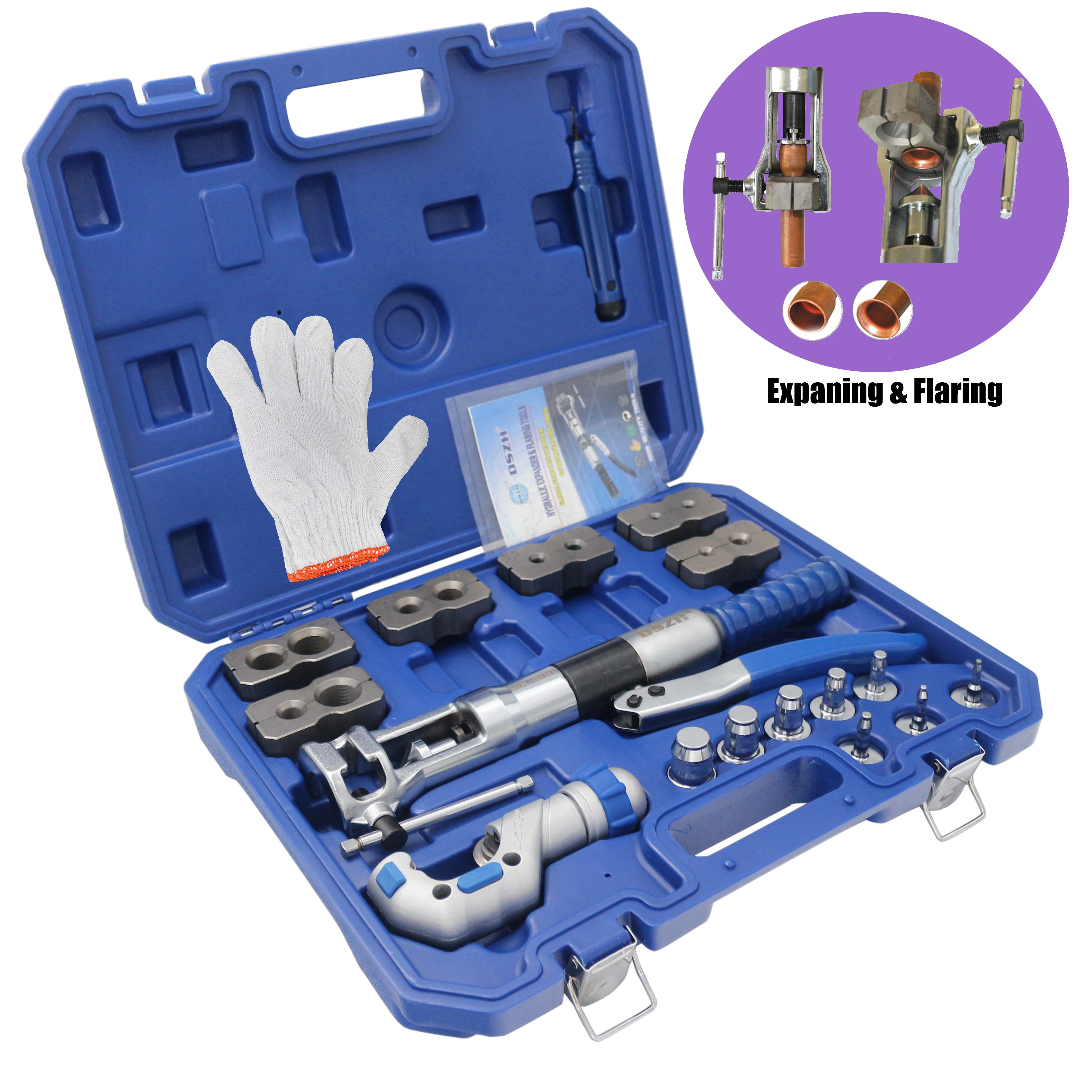 Universal 2 in 1 Hydraulic Tube Expander and Flaring Tool Kit WK400