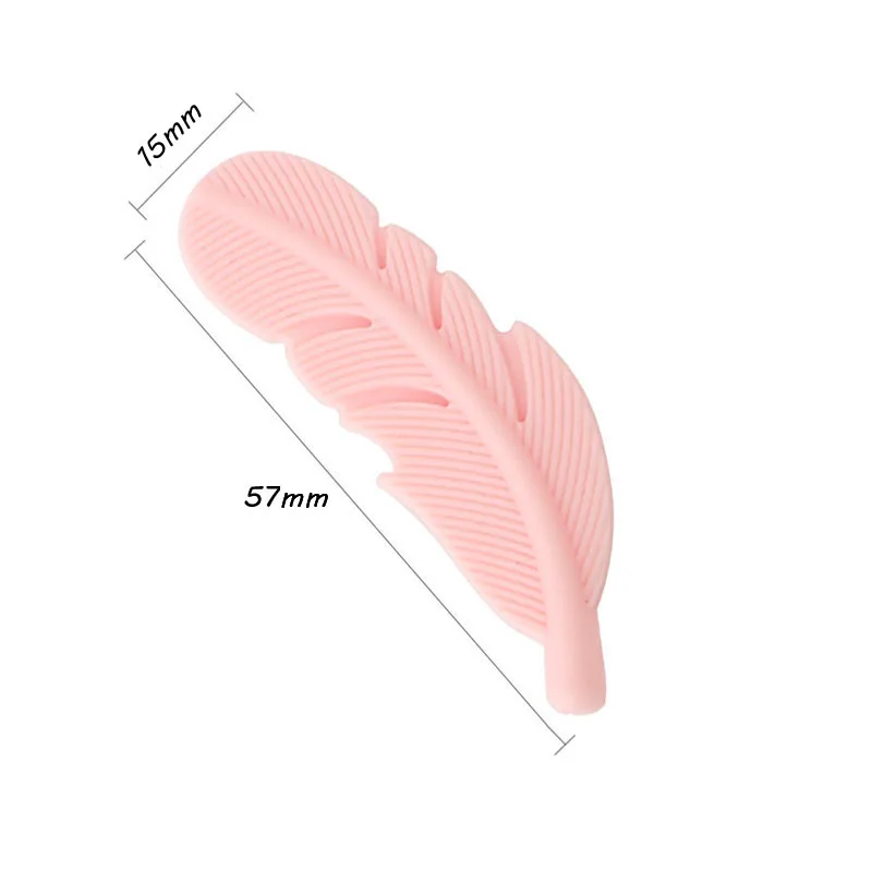1PC/4PCS Feather Silicone Beads Baby Teethers BPA Free Chewable Necklace Pendant Food Grade Baby Teething Beads Shower Gifts