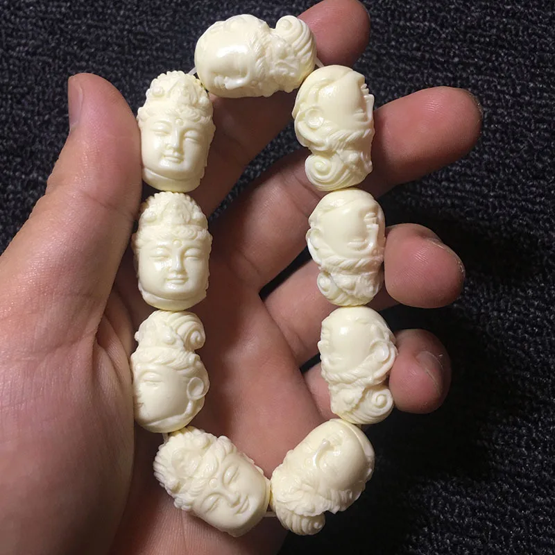 Статуя Будды из бисера Guanyin современная резьба по дереву мужские и женские Четки