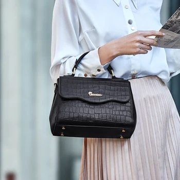 

ZOOLER Luxury Handbags Women Bags Designer Female Soft Leather Shoulder Bag Vintage Ladies Hand Bags Casual Tote Bag Black WG216