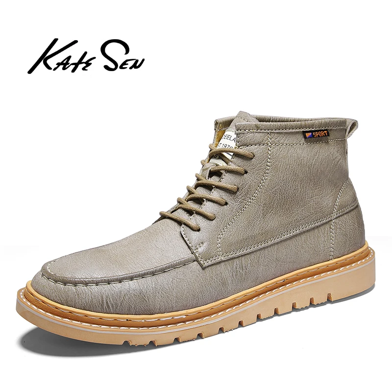 KATESEN New Plush keep Super Warm Men Boots Winter Rubber Snow England Retro ankle boots For Shoes | Обувь