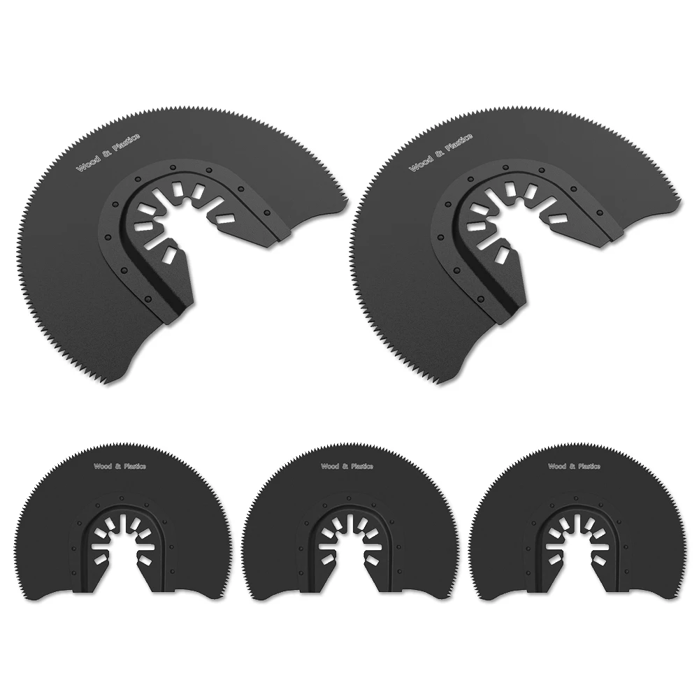 

5pcs 88mm Semi-circular Saw Blade Swing Type Multi-function Tool Saw Blade Carbide Segment Saw Blade for Wood Metal Cutting