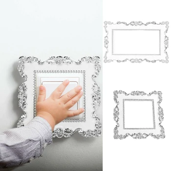 

European Style Switch Sticker Rose Lace Switch Sticker Socket Cover DIY Wall Stickers Switch Covers Living Room Bedroom Decor