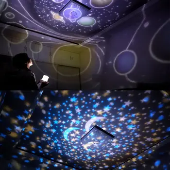

LED Rotating Starry Projector Star Moon Projection Romantic Gift For Lover/Projection Lamp for Kids Night Novelty