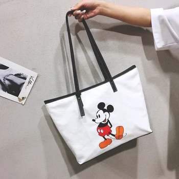 

Disney Lady Shoulder Bag Mickey Mouse Women Messenger Shoulder Bag Girl Handbag Minnie Cartoon Shopping Bag