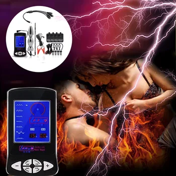 

Electro Shock Anal Plug Penis Plug Cock Rings Massage Pad Nipple Clamps Medical Themed Toys For Men Electric Stimulate Sex Toys