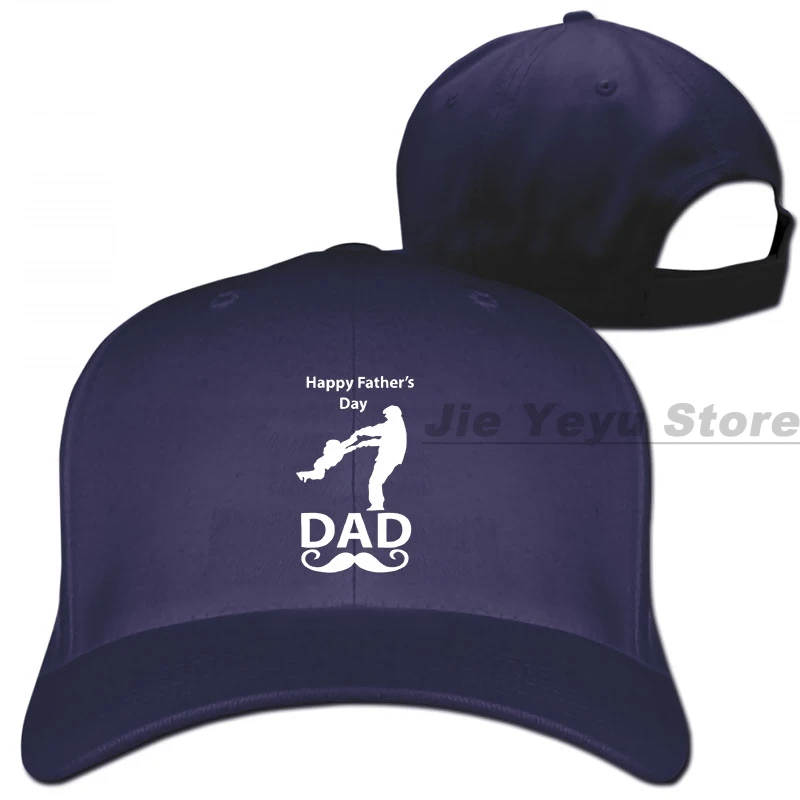 Отец Счастливый День отца отцу папа Fathers Day Gift», «Papa и I Love подарок мужчине Бейсбол кепки для мужчин и женщин, Кепка-тракер Шапки Регулируемая Кепка - Цвет: 1-Navy