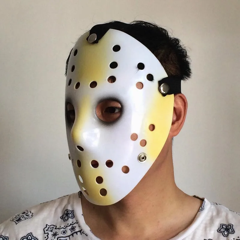 Halloween Mask Makeup Ball Yellow White Jason Mask Horror Holiday Funny Props Manufacturers Wholesale