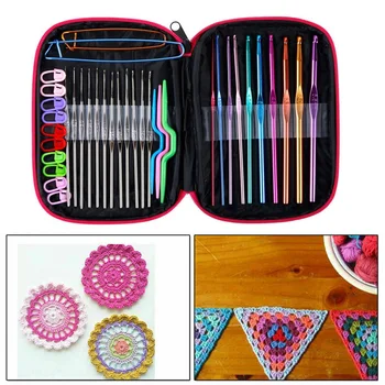 

100pcs Sewing Tools Set Needles Weaving Crochet Hooks Sweater Knit Kit BDF99