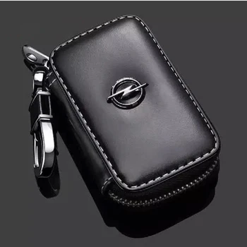 

Leather Key Cover Remote Key Case Wallet With Car Logo For Opel Insignia Astra Crosa Vectra Omega Zafira Car Styling Accessories