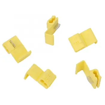 

100pcs Quick Splice Cable Connectors Lock Wire Terminal Electrical Crimp Clamp Snap