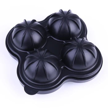 

Creative 4Cavity Silicone Round Hockey Whiskey Ice Cube Ball Maker Mold Sphere Mould Party Bar Tray Kitchen Gadgets High Quality