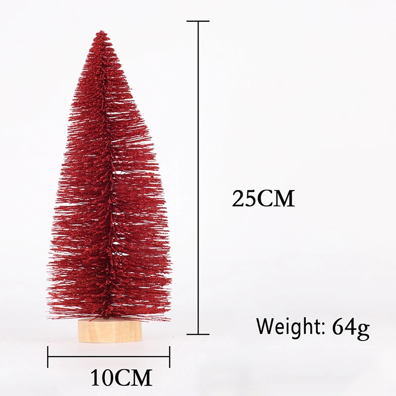 A3 Christmas Decorations Desktop Miniature Pine Red Pine Needle Dusting Mini Christmas Tree Ornaments Christmas Tree Decorations - Цвет: A3