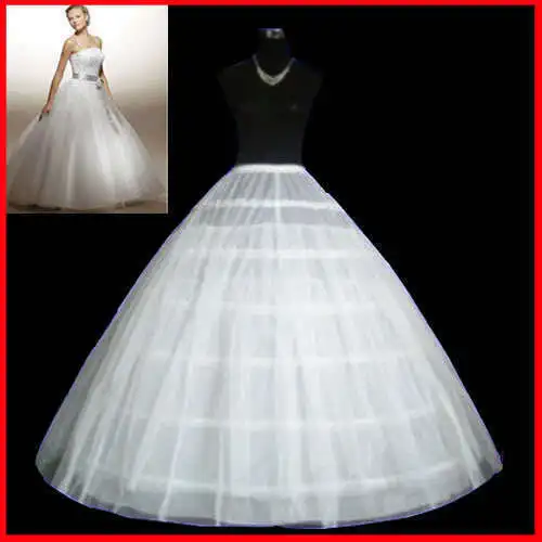 

2 layer Bridal Wedding Petticoat 6-Hoops Crinoline Dress