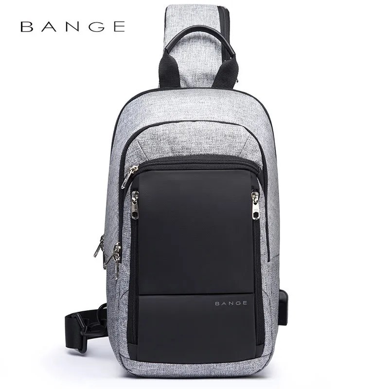 

Class Song New Style Chest Pack Men Business Charging Shoulder Bag Trend Chest Bag Waterproof Oxford Cloth