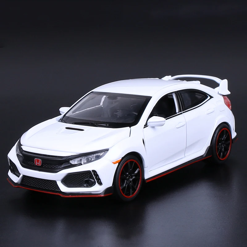 

1:32 HONDA CIVIC TYPE-R Diecasts & Toy Vehicles Metal Car Model Electronic Light Collection Car Toys For Children Kids Boy Gifts