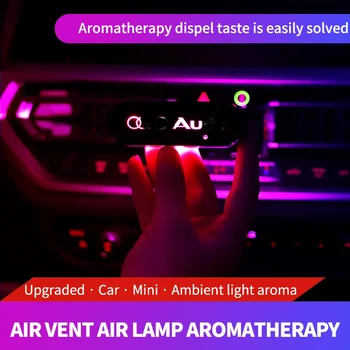 

Car air conditioning air outlet perfume LED colorful car atmosphere aromatherapy lamp touch sensor color change interior decorat