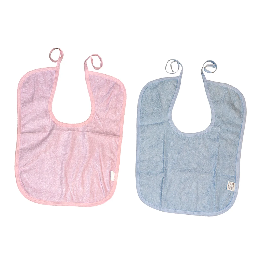 2 Pcs Waterproof Adult Mealtime Bib Protector Disability Aid Apron for Elder Child Disabled Adult