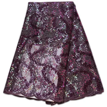 

french lace fabric african sequin lace fabric 2019 high quality lace tissu dentelle africain bridal fabric 5yard/lot 04