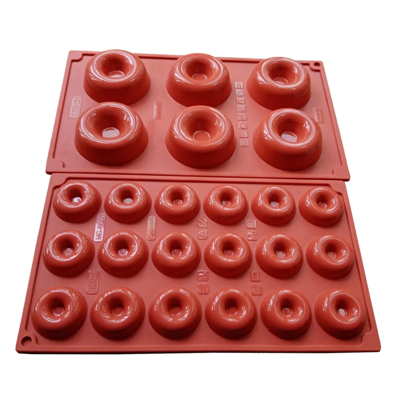 

2pcs/set Baking Pans Donuts Mold Silicone Cake Molds Dessert Tool Set 6-cavity +18 cavity Molds