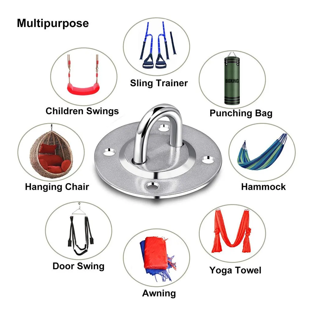 Hammock Wall Mount Anchor Hooks Aerial Yoga Ceiling Swing Hanging Kit
