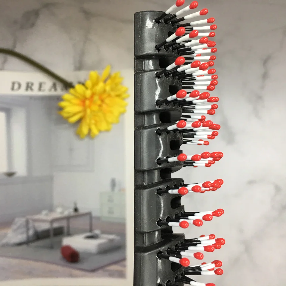 1 PC Black PP Plastic Hair Comb Men Oil head Chop Comb Anti-Static Massage Comb For Hairstyling Tool Rubber Handle Scalp Massage