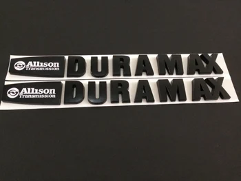 

Allison Transmission Duramax Emblem Badge Decal, Hood 2015-2020 Matte Black &White 2pcs