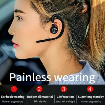 

SH189 Wireless Bluetooth Headphone Hands-free Universal Ear Hook Earpiece Mic Business Earbuds Sport Earphone 2019