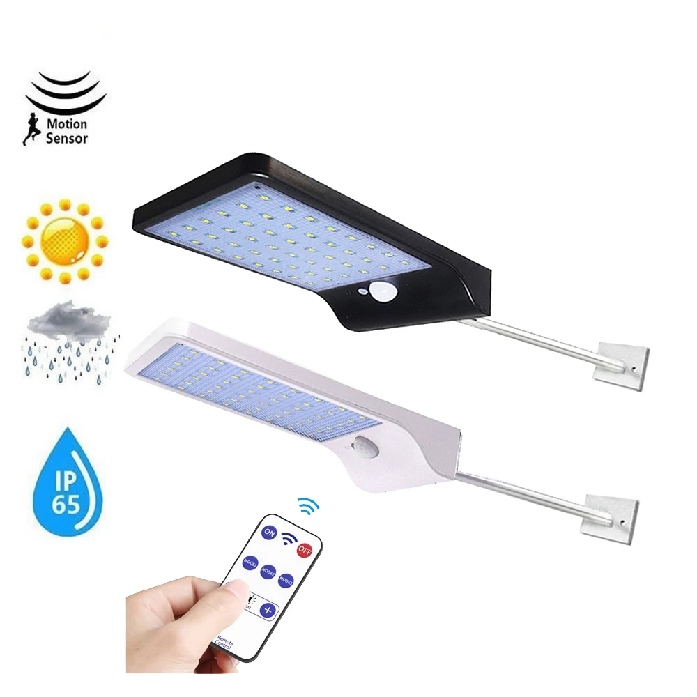 

Solar Wall Lights Outdoor Waterproof Security 36 LED Solar Powered Motion Sensor Wall Lamp with Mounting Pole For Garden Pathway