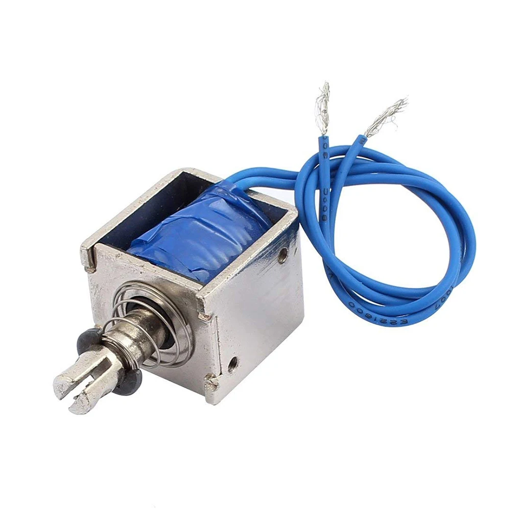 

JF-0826B 12V/2A Open Frame Solenoid Reset 10mm Push Pull Type Electronic DC Electromagnet For Vending Textile Machines Tool