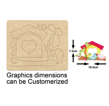 

Bird house Pendant DIY moulds die cut accessories wooden die cutting Suitable for common die cutting machines on the market