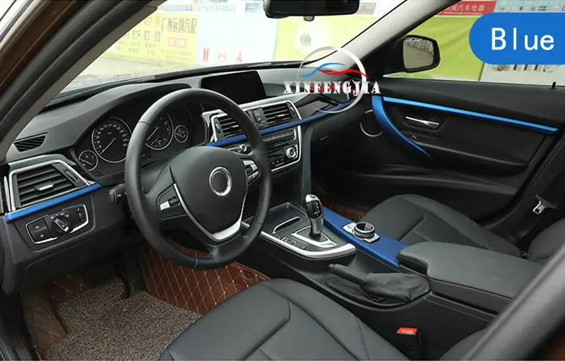 Для 3 4 серии 3GT F30 F34 13-18 внутренняя дверная ручка внутренняя дверная молдинги полоса центр Мультимедийные кнопки панель Крышка отделка