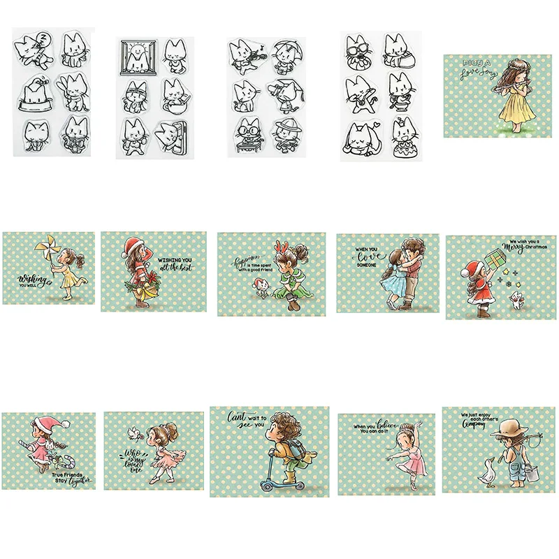 Cutting Die And Stamp Sentence Sentiment Cartoon Character Couples