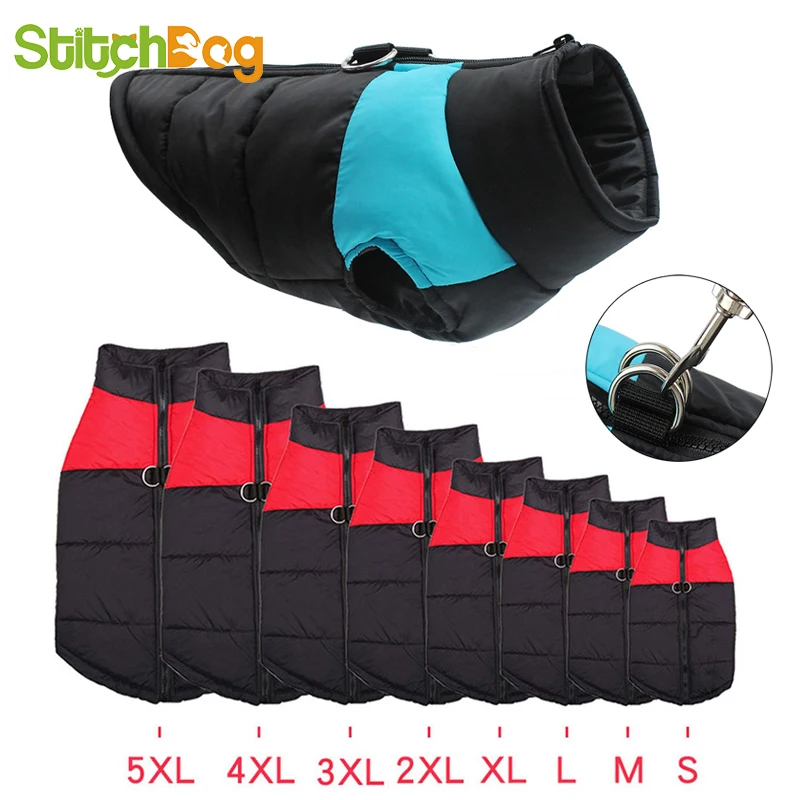 

Winter Warm Dog Clothes Waterproof Pet Vest Zipper Jacket Coat For Small Medium Large Dogs Pug Chihuahua