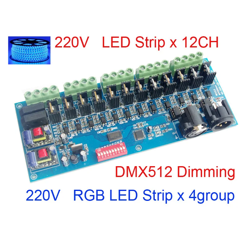 High-Voltage-6-CH-12-CH-Channels-DMX-RGB-RGBW-Controller-AC-110V-220V ...