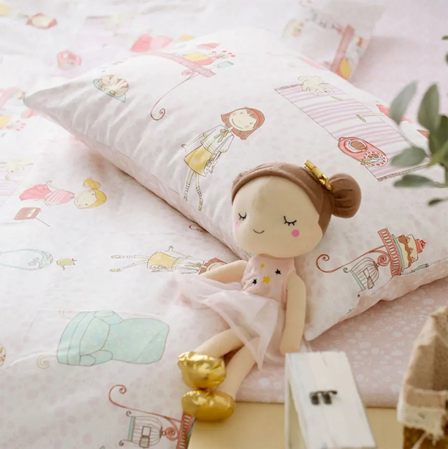 

Cute cartoon bedding set teen child kid girl,cotton twin full queen comfortable home textile bed sheet pillow case duvet cover