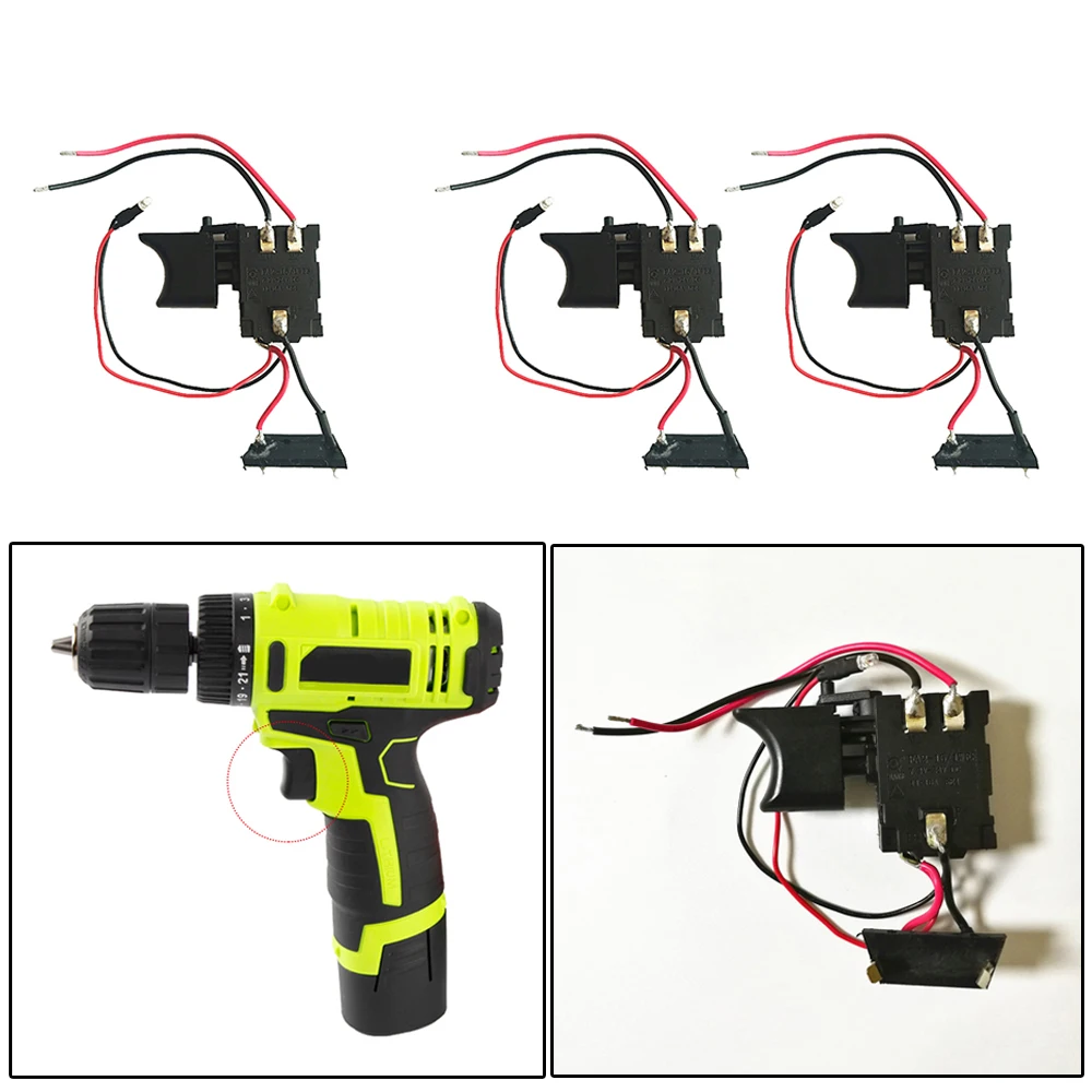 12V Lithium Battery Cordless Drill Switch Speed Control Trigger With Small Light Electric | Инструменты