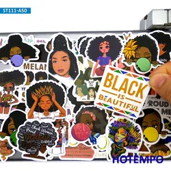 Autocollant de chanteur Star Melanin Poppin, autocollant noir, magnifique pour les Fans, pour téléphone portable, bagages, Scrapbook, DIY bricolage 