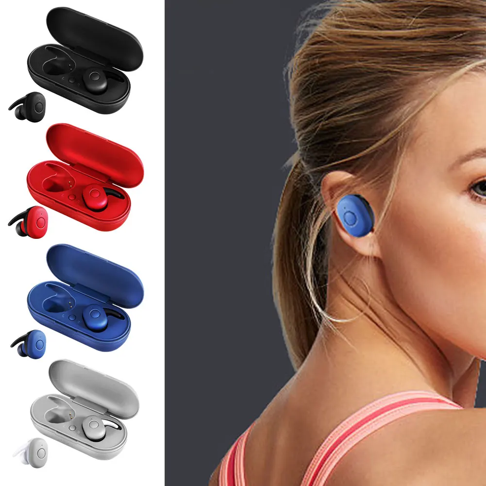 DT-1 TWS mini Bluetooth наушники V5.0 настоящие беспроводные наушники стерео спортивные наушники водонепроницаемые с микрофоном портативная зарядная коробка