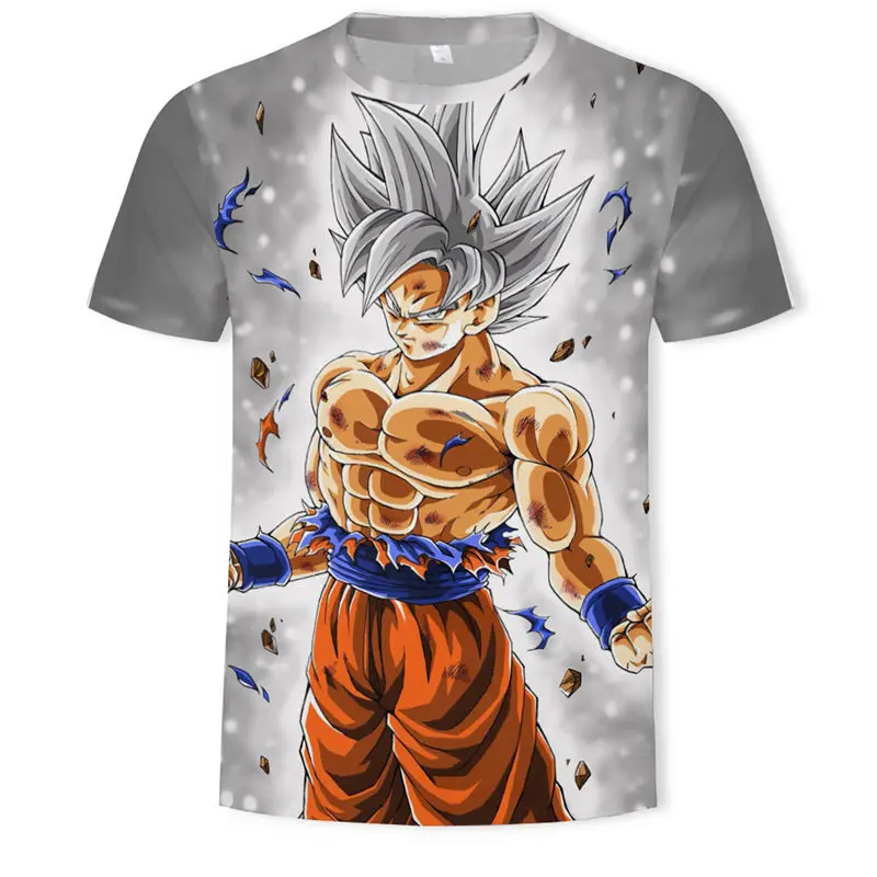Dragon Ball Z Ultra Instinct God Son Goku Super Saiyan Men Tshirt 3D Printed Summer O-Neck Daily Casual Funny T shirt Plu - Цвет: T171.....