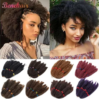 

BENIHAIR Afro Kinky Marley Braid Hair Synthetic Braiding Hair Crochet Hair Ombre Bulk Crochet Hair Extension For Black Women Red