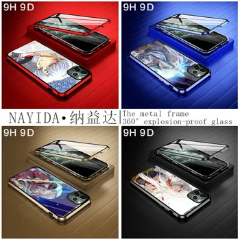 

9D Protective Glass Phone Cases Cover for iPhone 11 Pro X XS Max XR Tempered Glass 6 6S 7 8 Plus inuyasha art case
