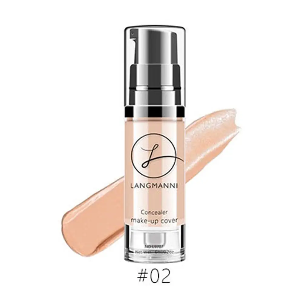Langmanni Liquid Foundation Concealer Brightening Skin Color Waterproof No Melting Makeup BB Cream Beauty Cosmetics Hot Sale - Цвет: 2