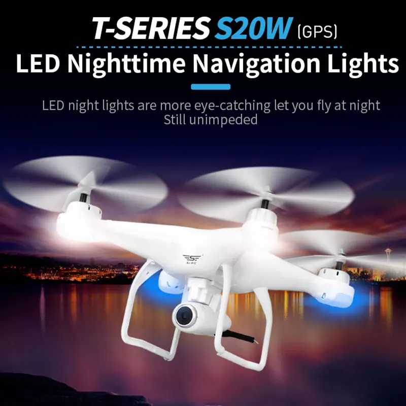 SJRC S20W gps Дрон для селфи Wi-Fi FPV 720P 1080P HD камера авто возврат высоты удержание динамического следования RC Квадрокоптер вертолет игрушки